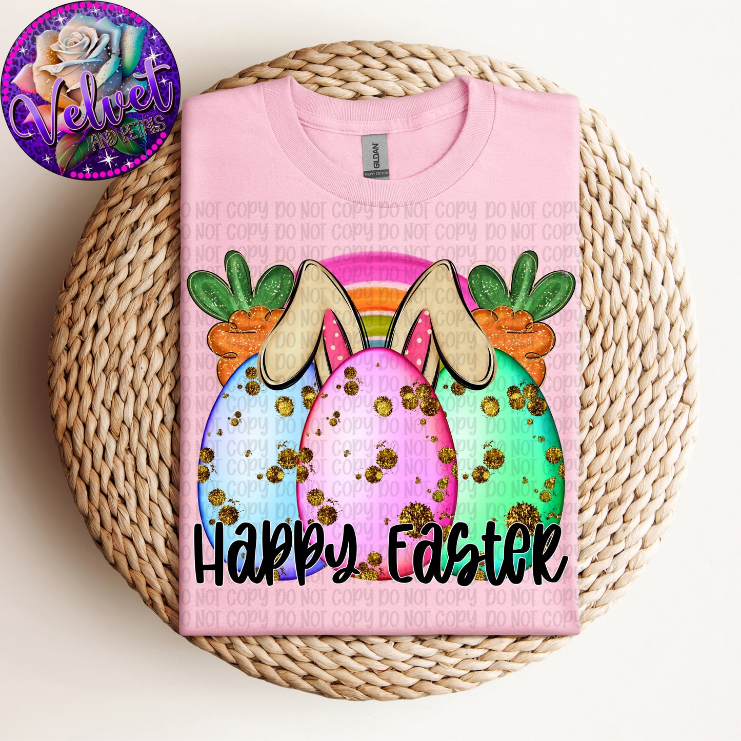 Happy Easter Eggs Black