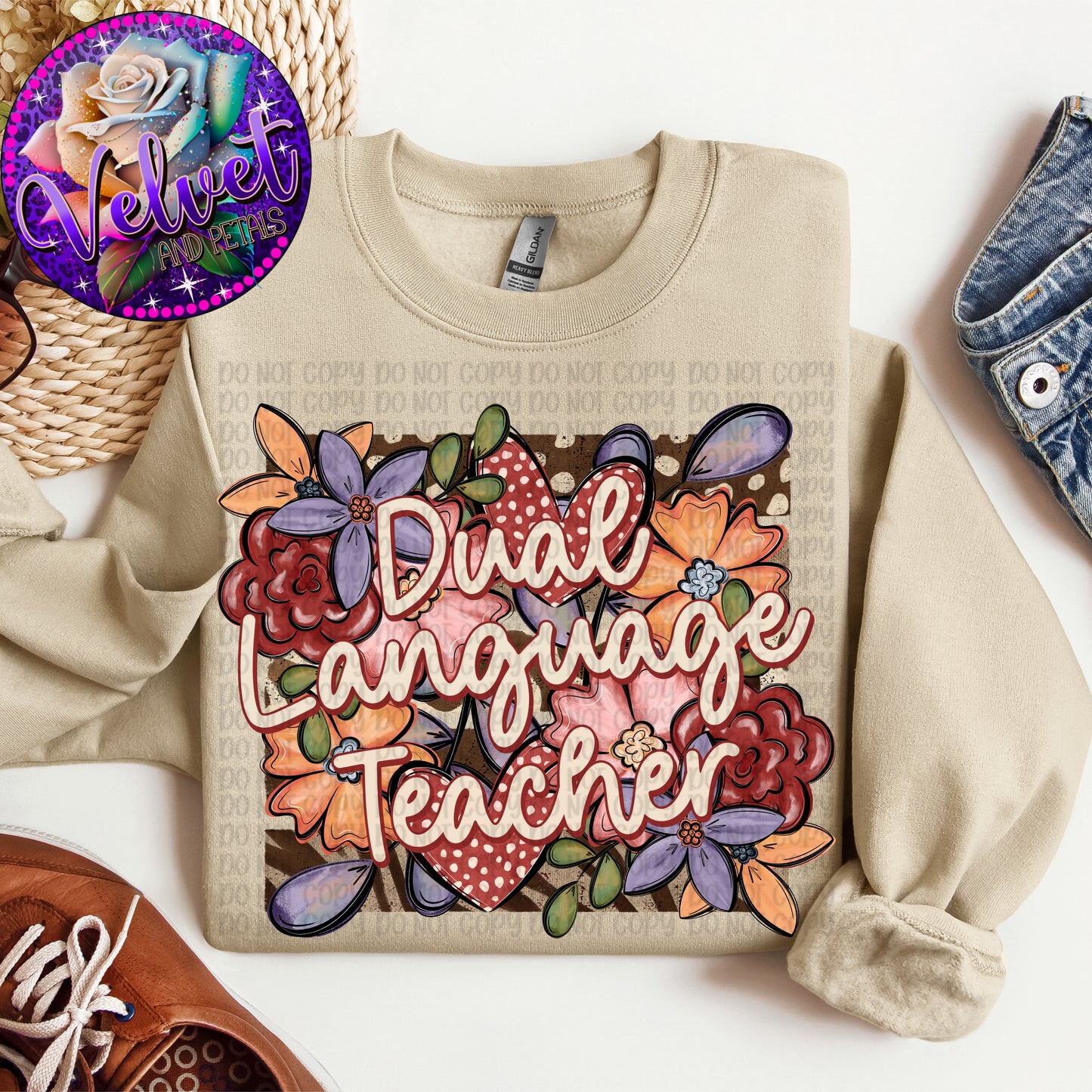 Floral Dual Language Teacher