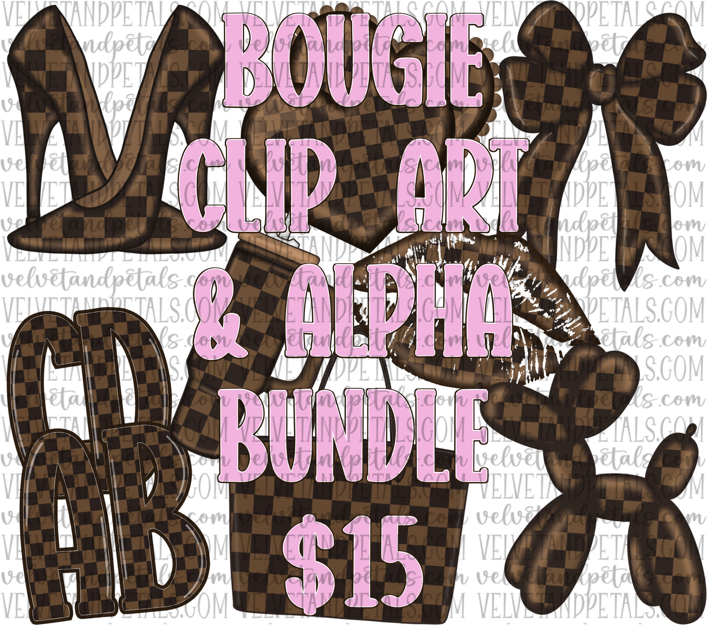 Bougie Clip Art & Alpha Set