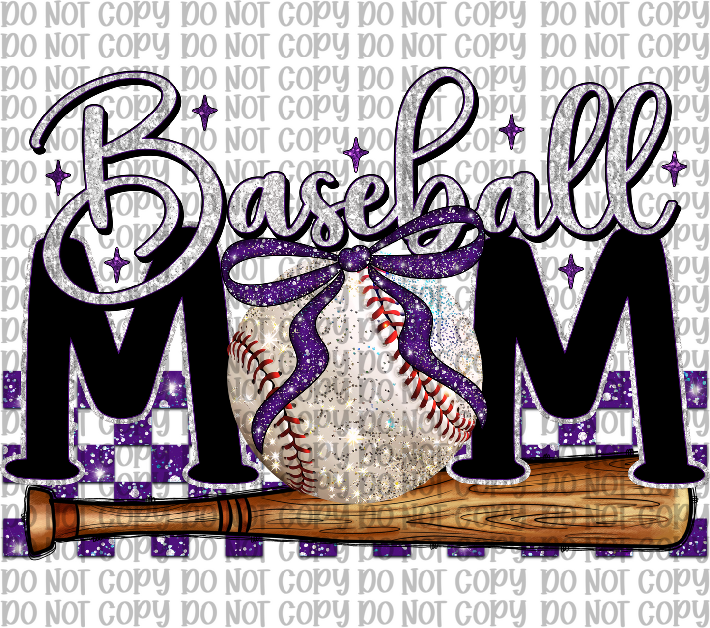 Baseball Mom Purple