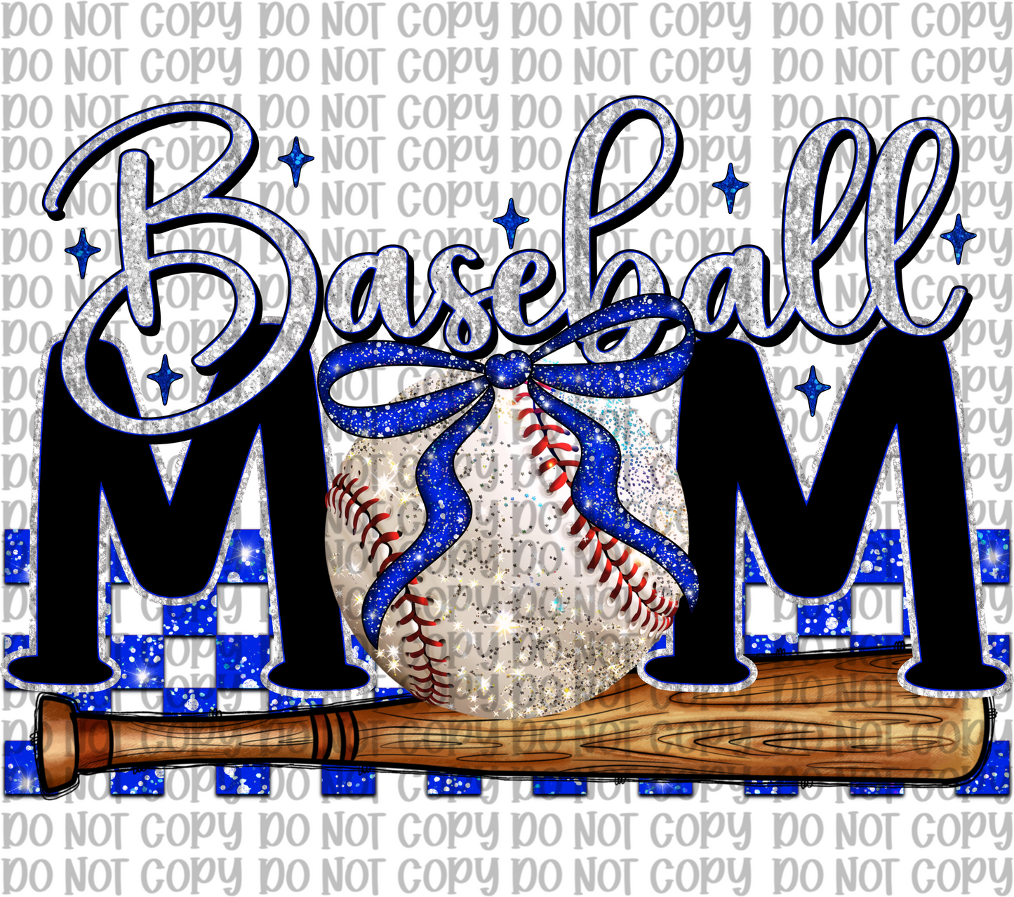 Baseball Mom Blue