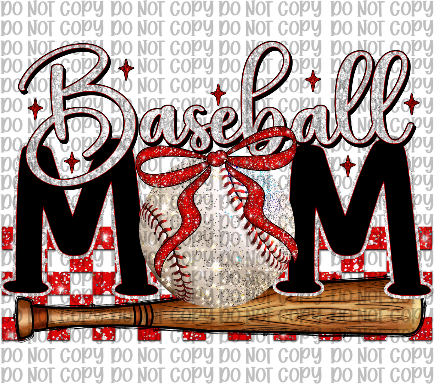 Baseball Mom Red
