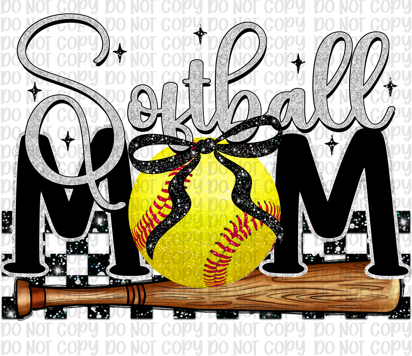 Softball Mom Black