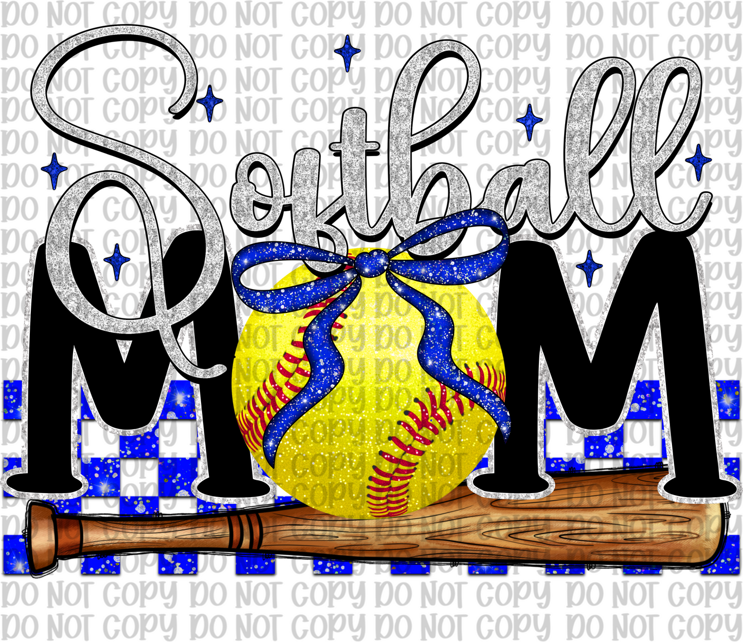 Softball Mom Blue