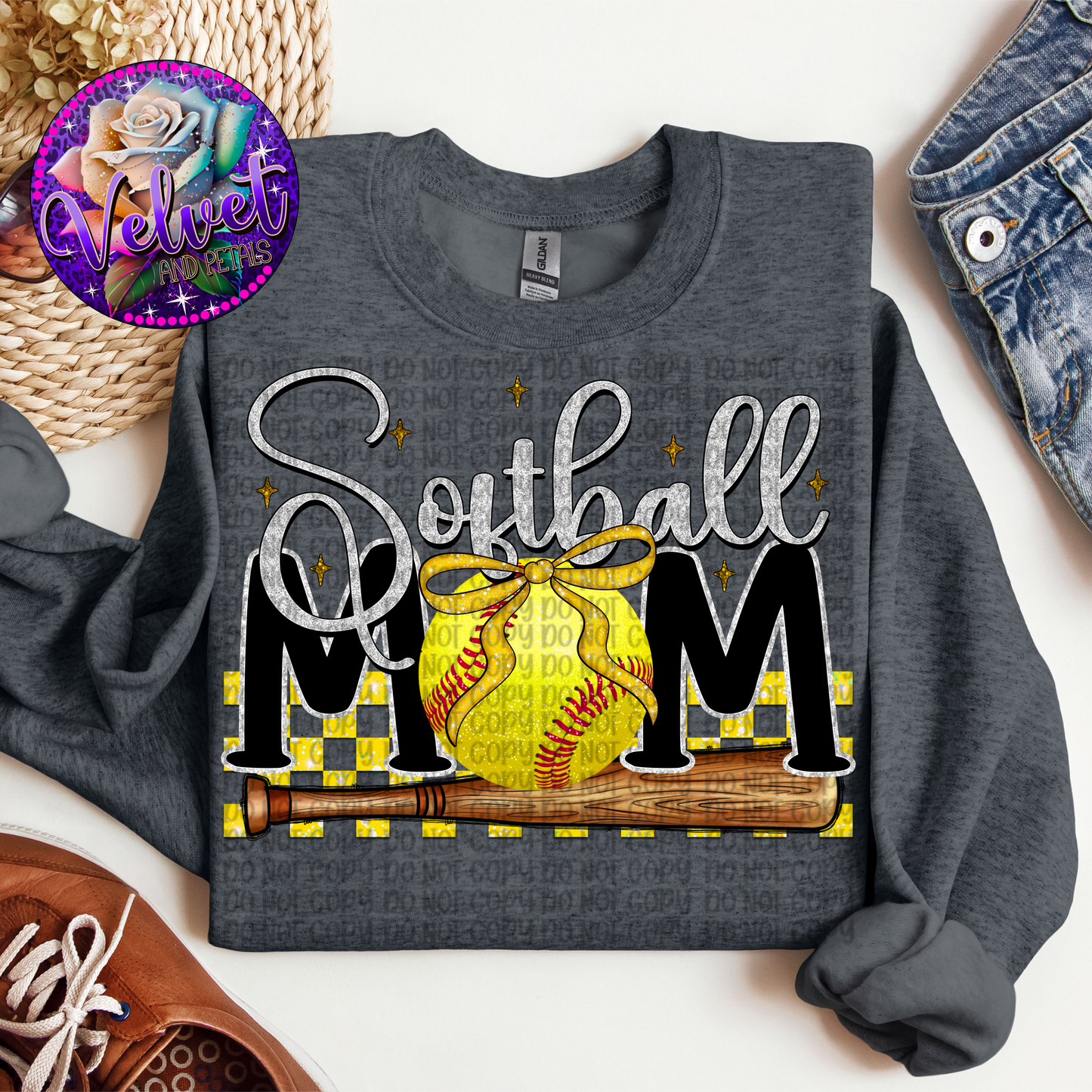 Softball Mom Yellow
