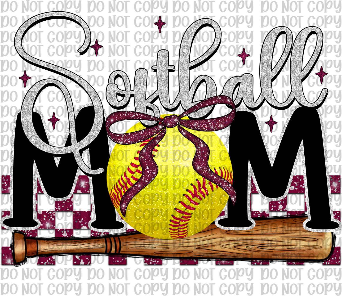 Softball Mom Maroon