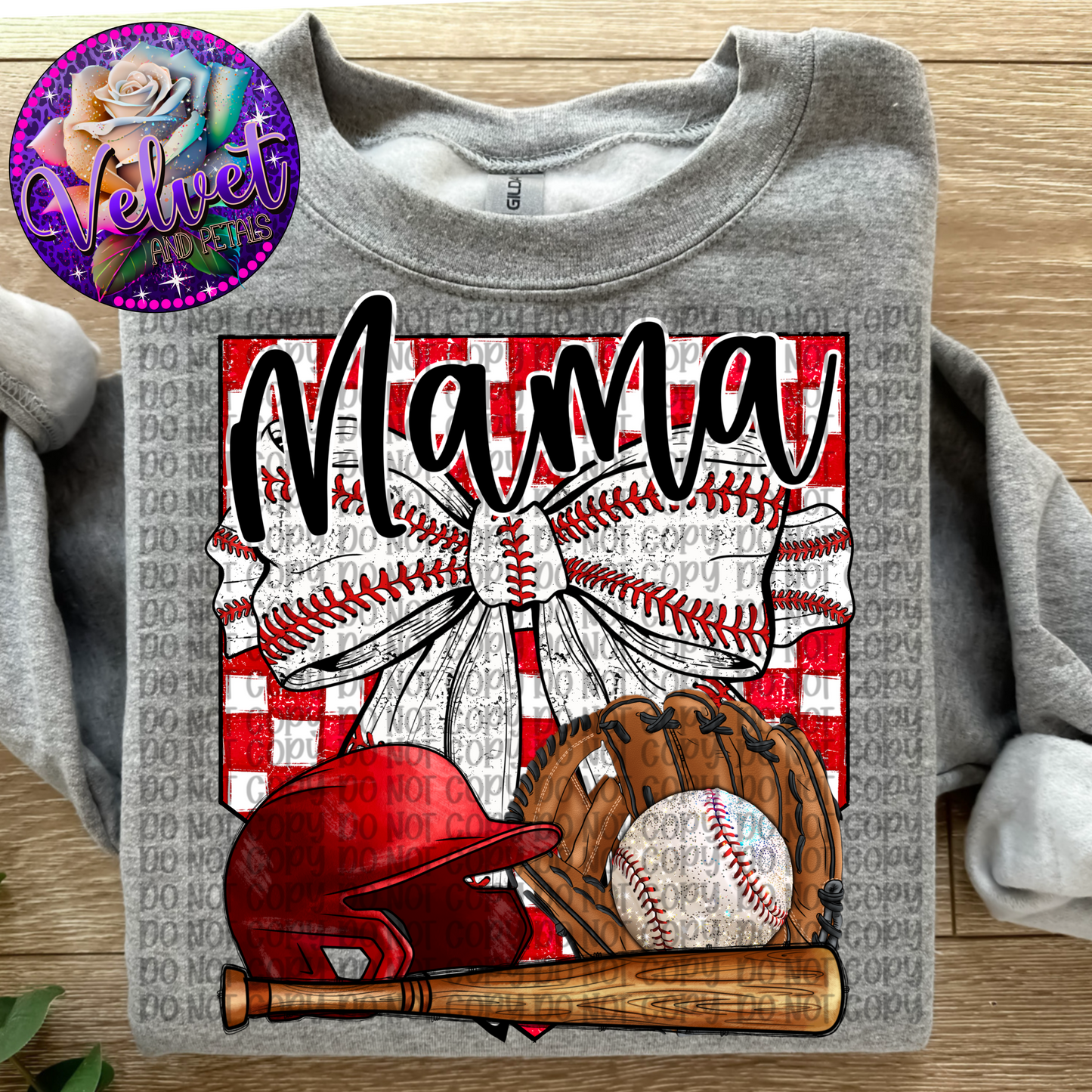 Baseball Mama Checkered