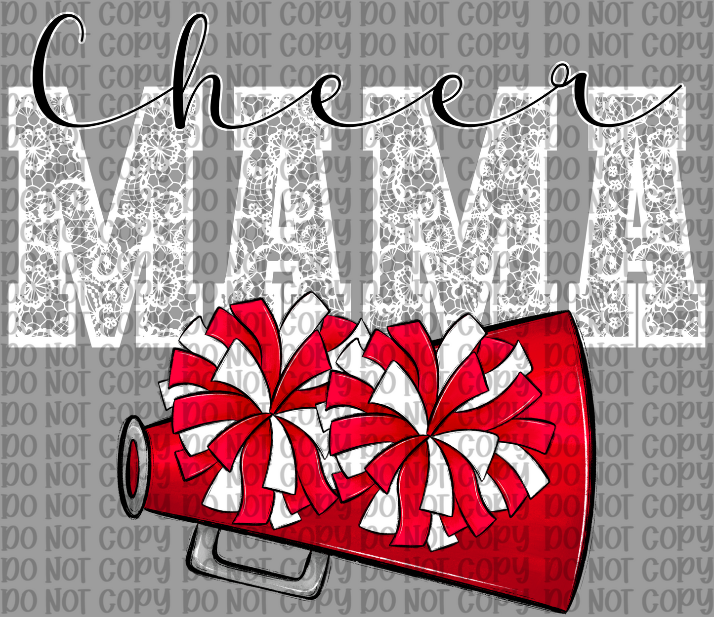 Red Cheer Mama Lace