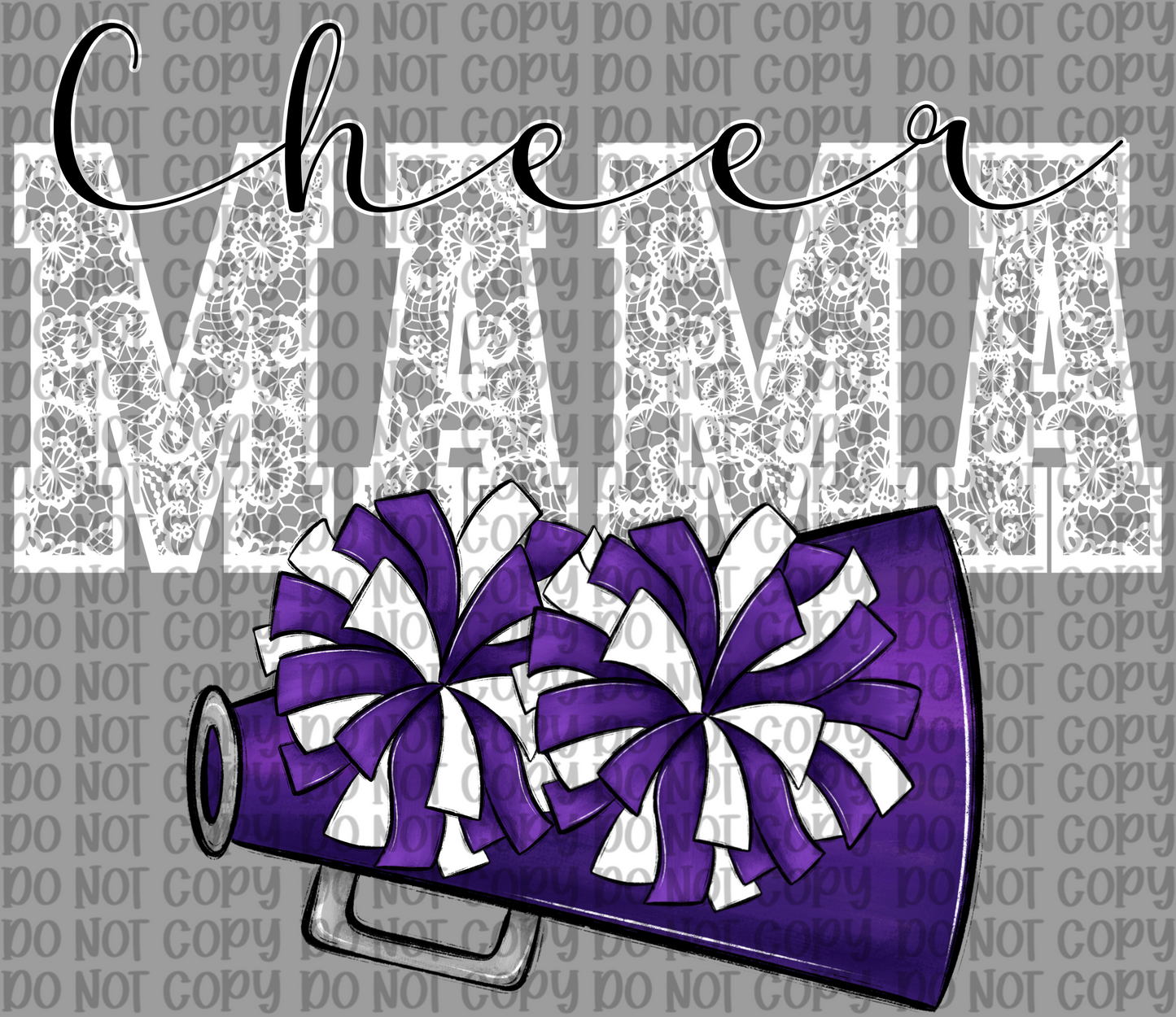 Purple Cheer Mama Lace