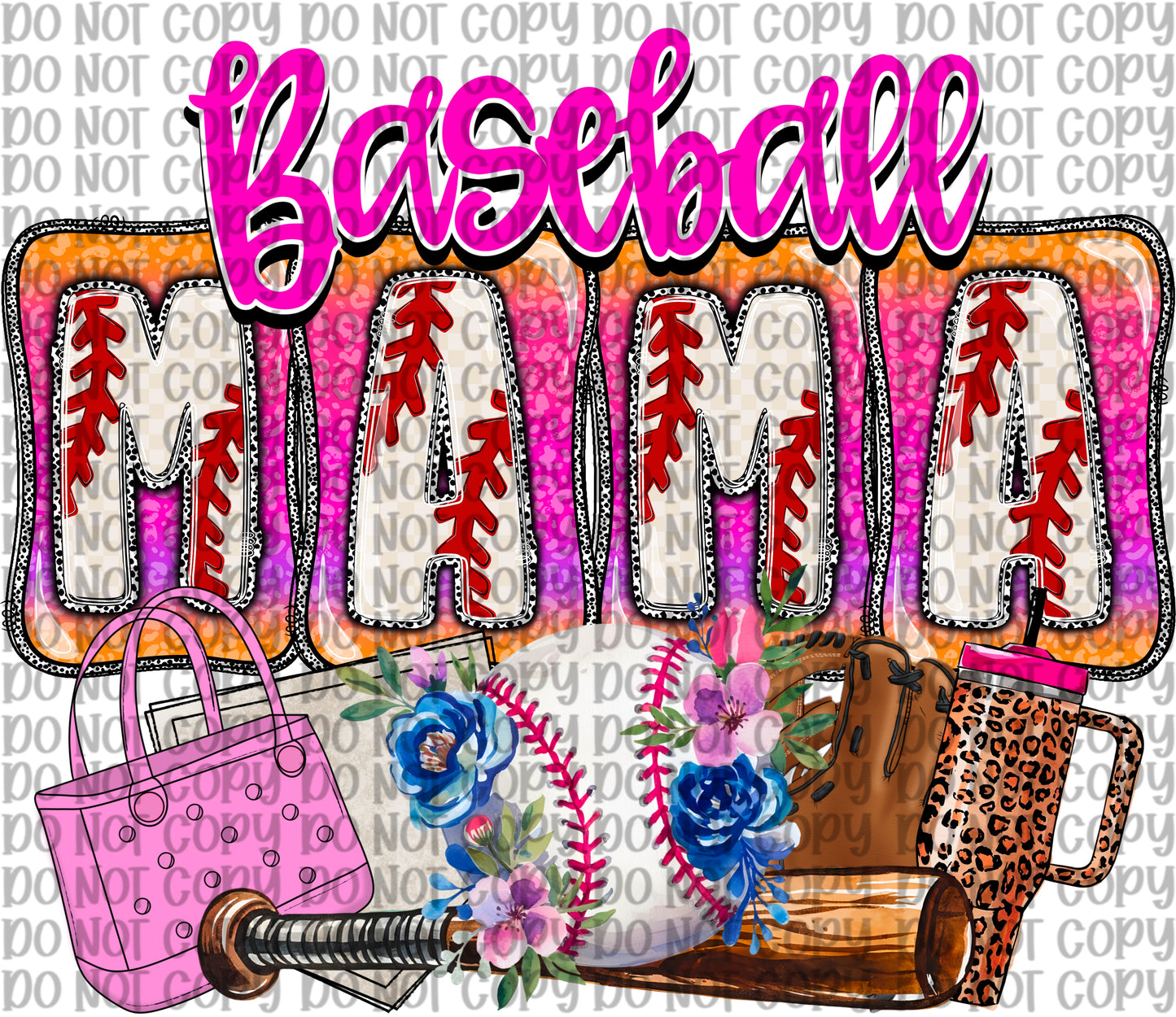 Pink Baseball Mama