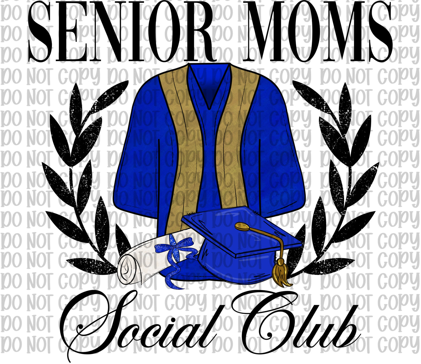 Senior Moms Social Club Blue