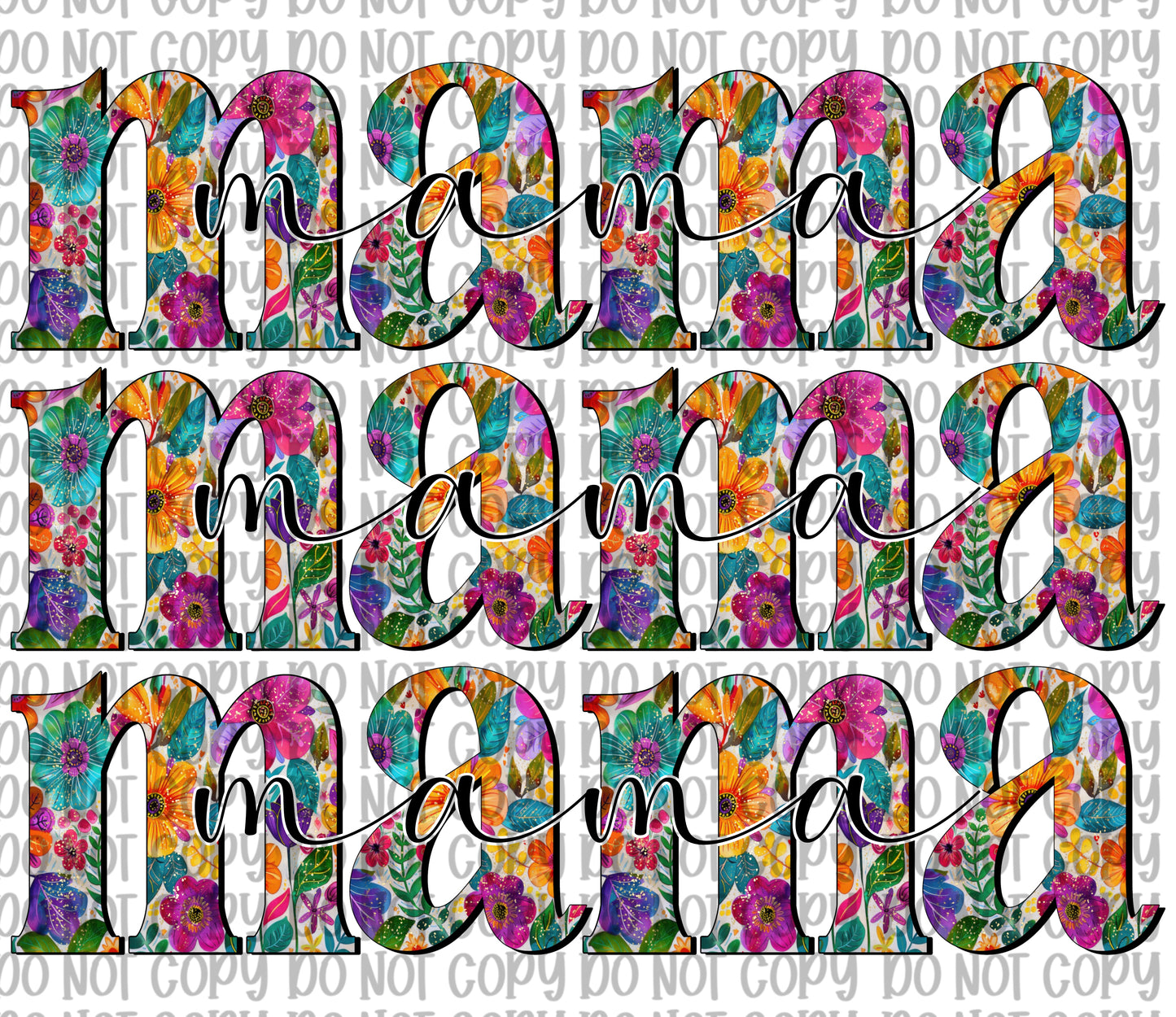 Stacked Floral Mama