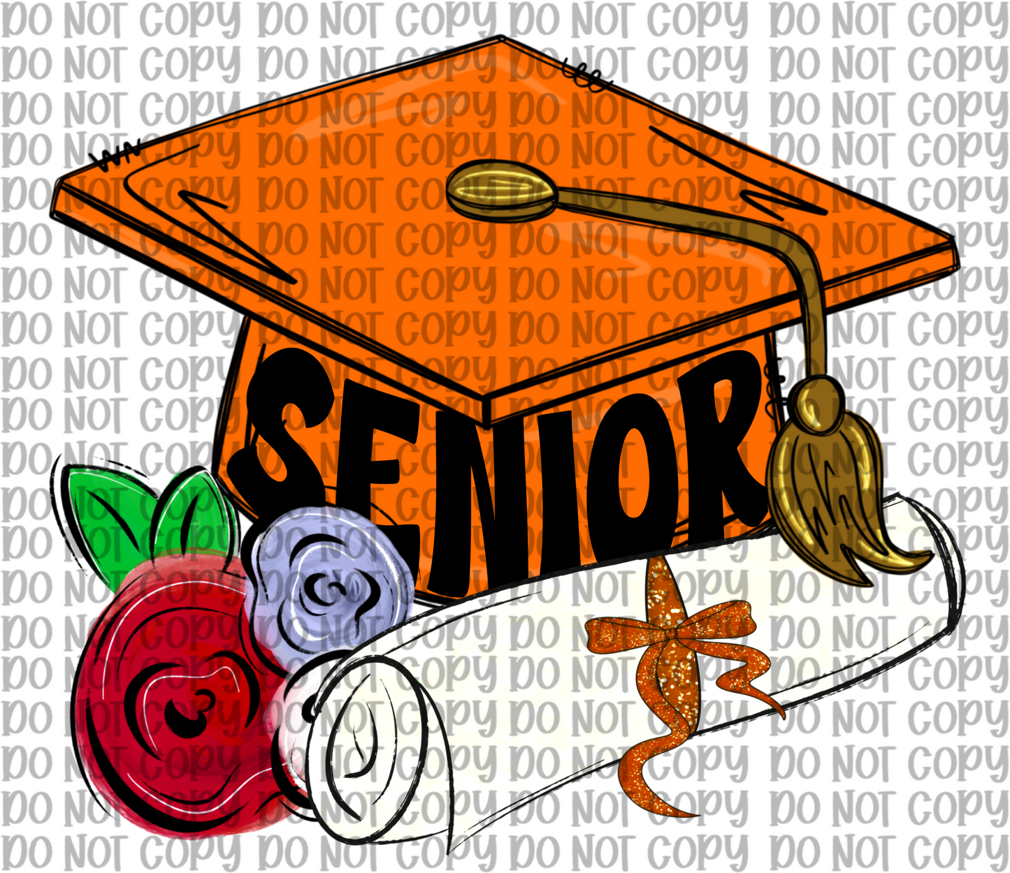 Orange Senior Cap