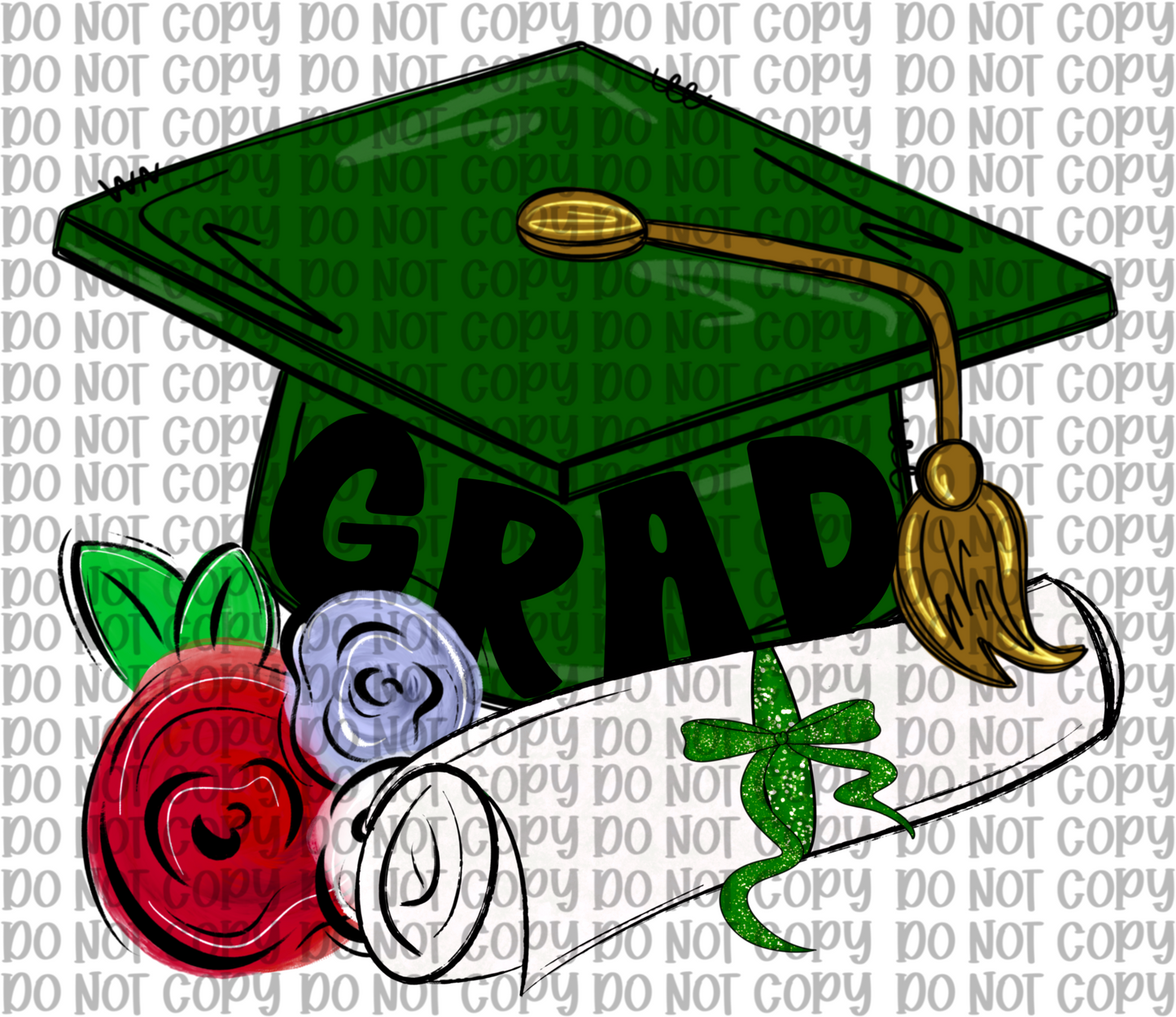 Green Grad Cap