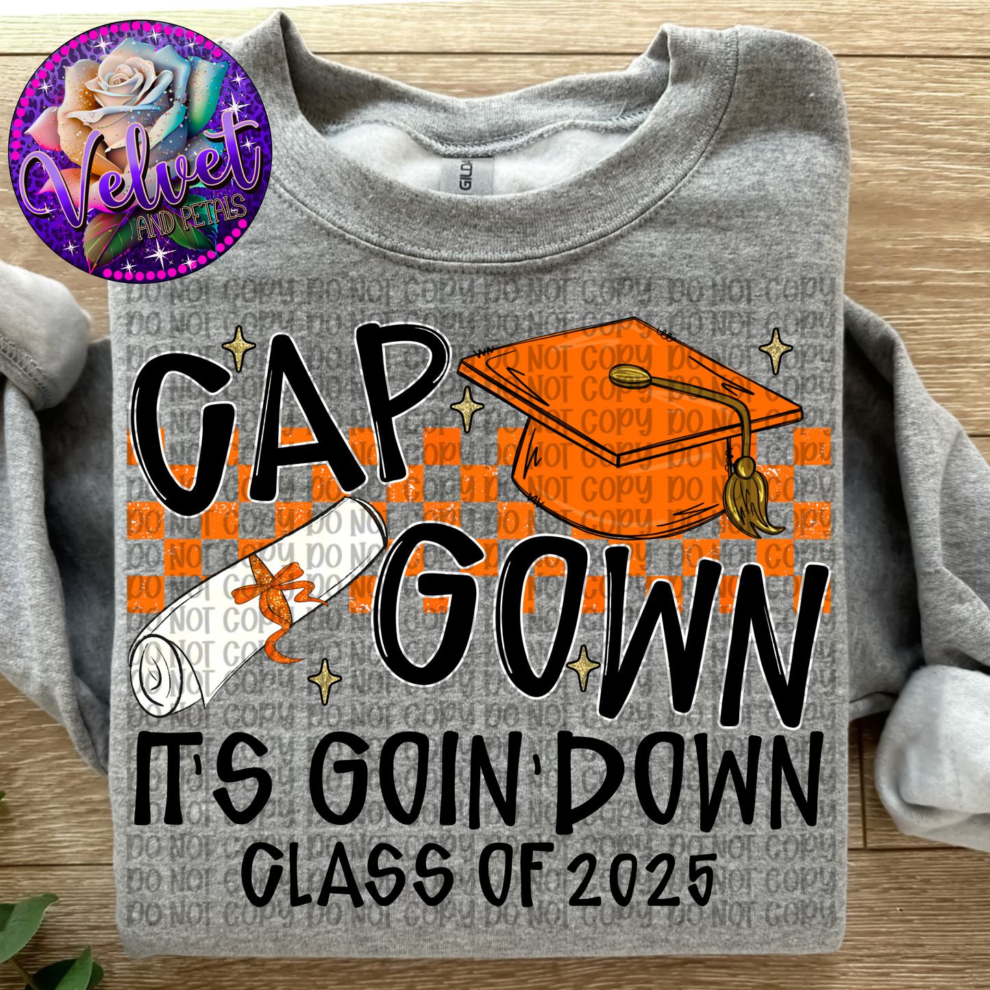 Cap Gown Orange