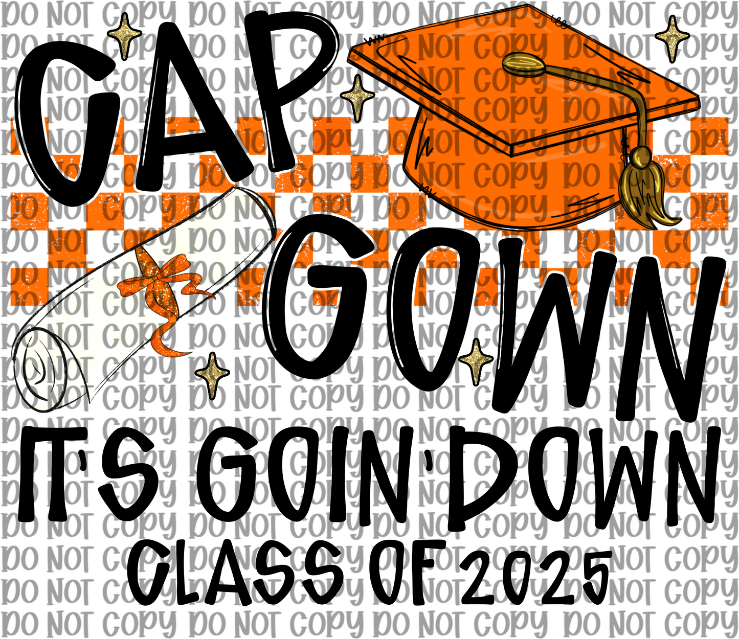 Cap Gown Orange
