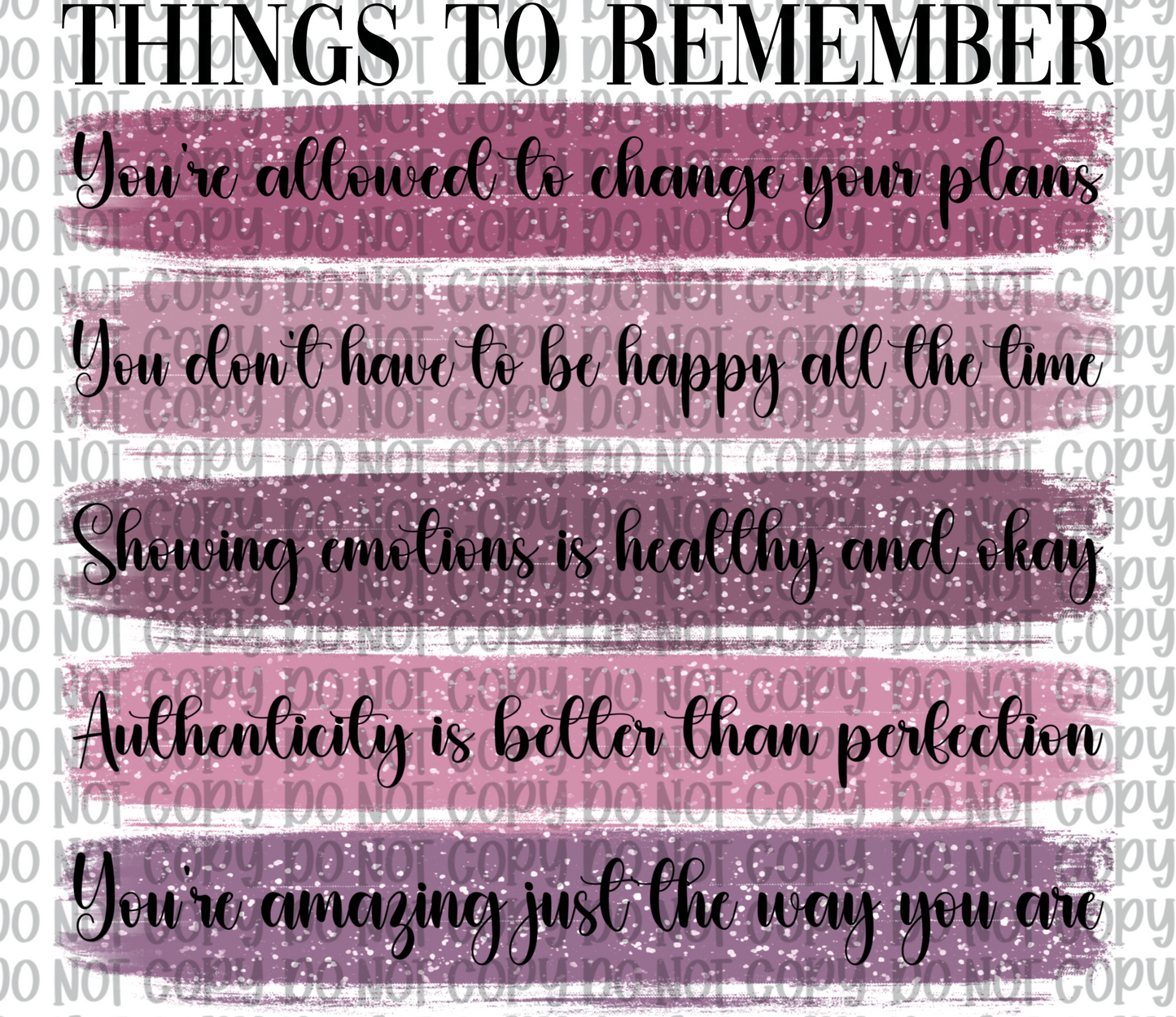 Things To Remember