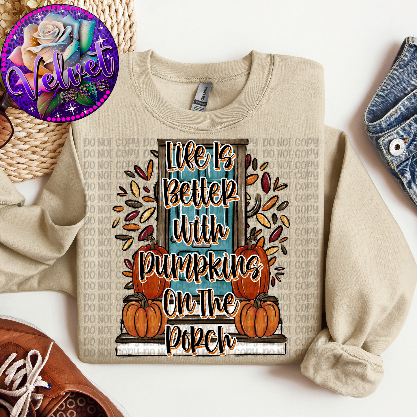 Life Is Better With Pumpkins On The Porch
