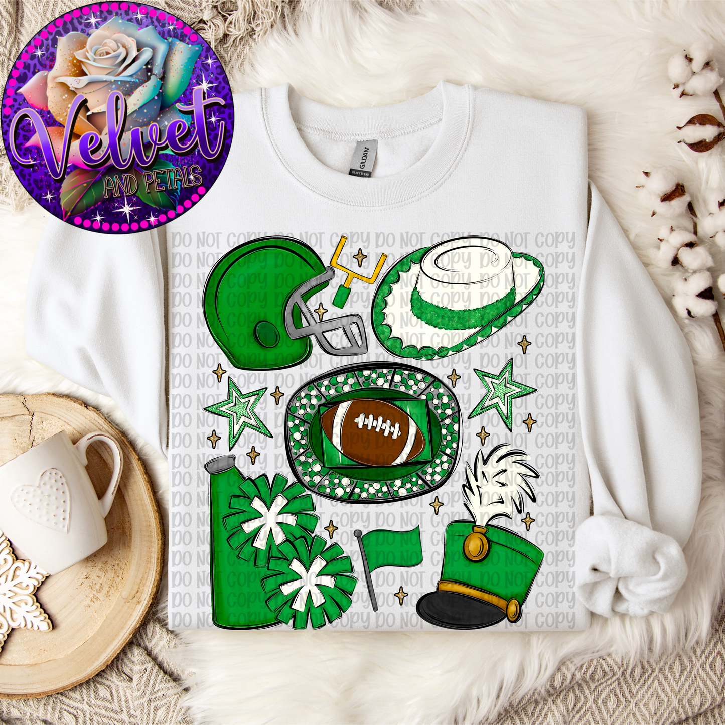 School Spirit Collage Green