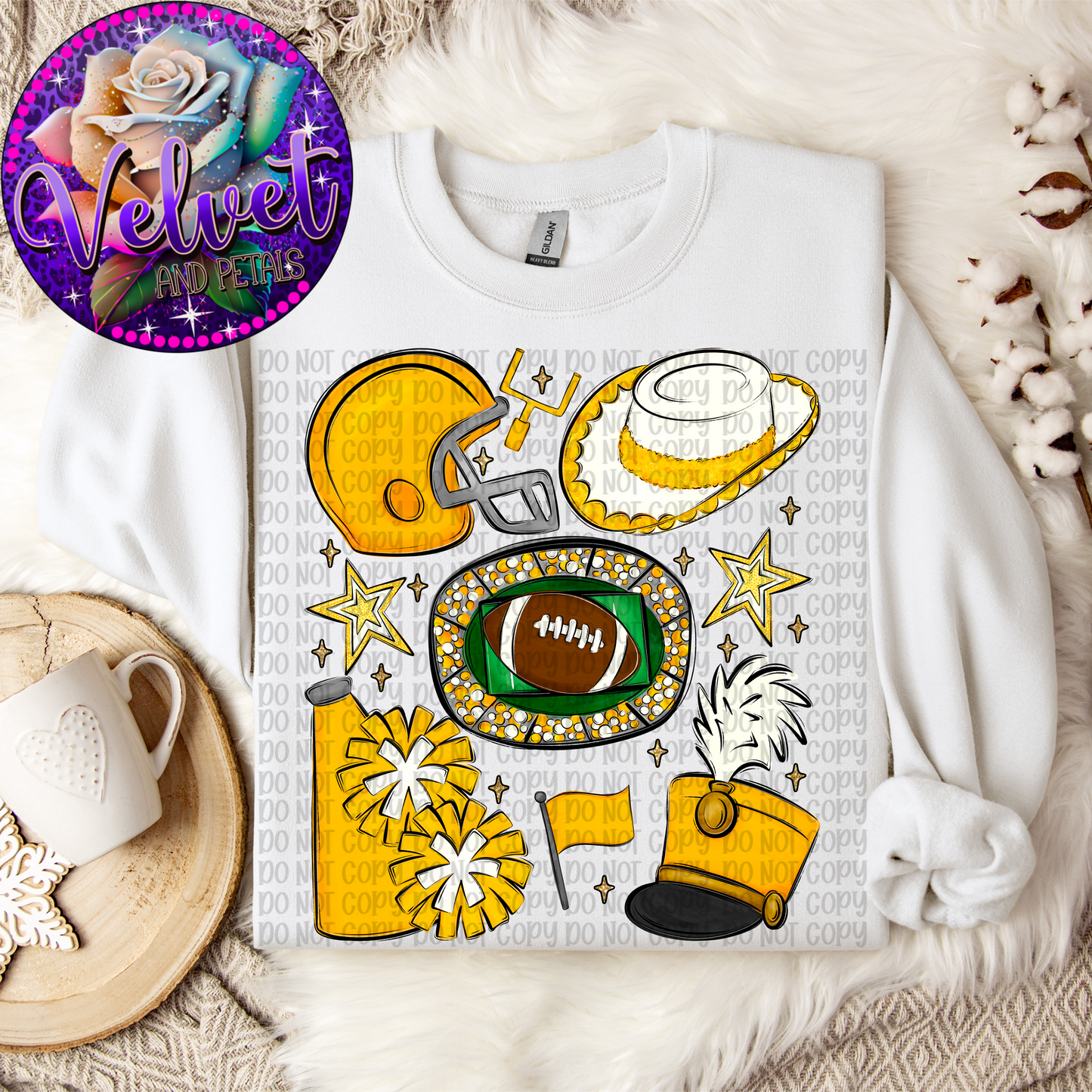 School Spirit Collage Yellow