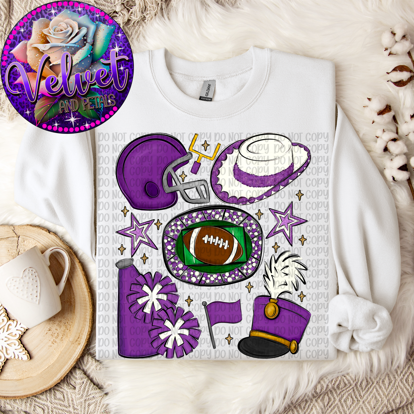 School Spirit Collage Purple