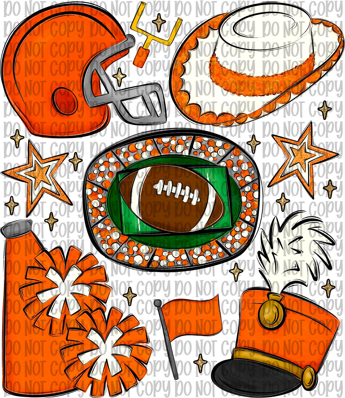 School Spirit Collage Orange