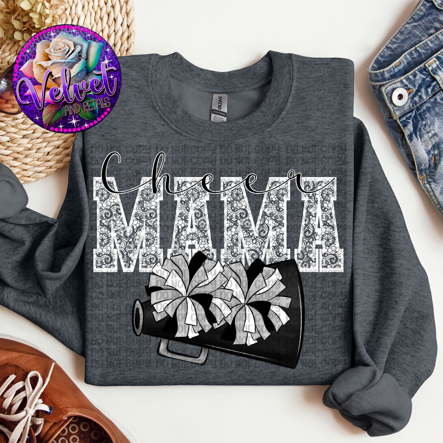 Black Cheer Mama Lace