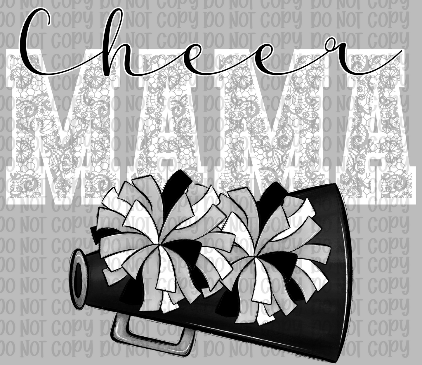 Black Cheer Mama Lace