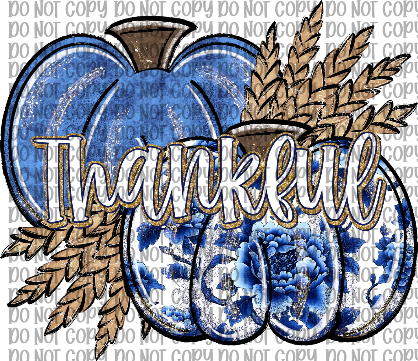 Thankful Blue Pumpkins