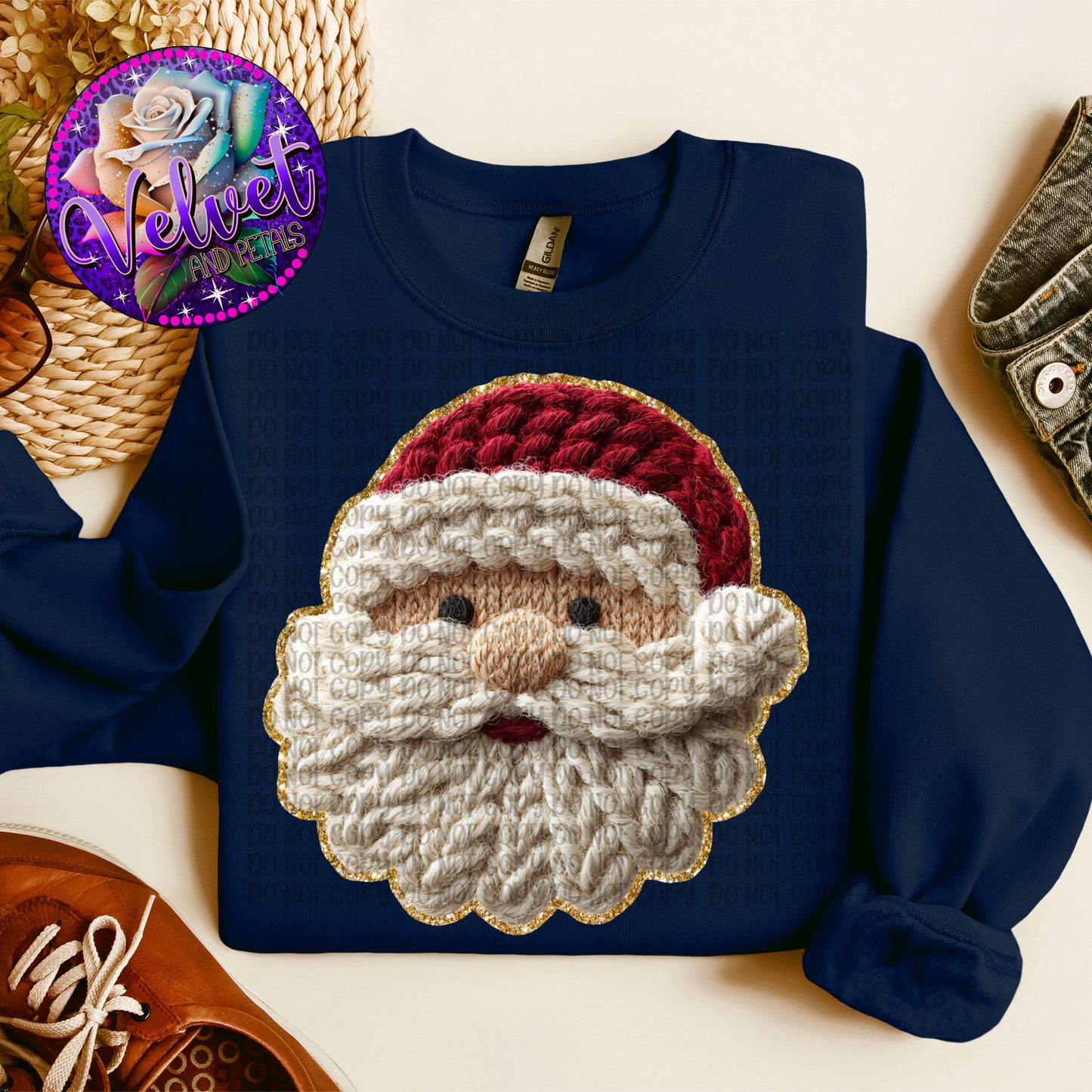 Faux Yarn Santa