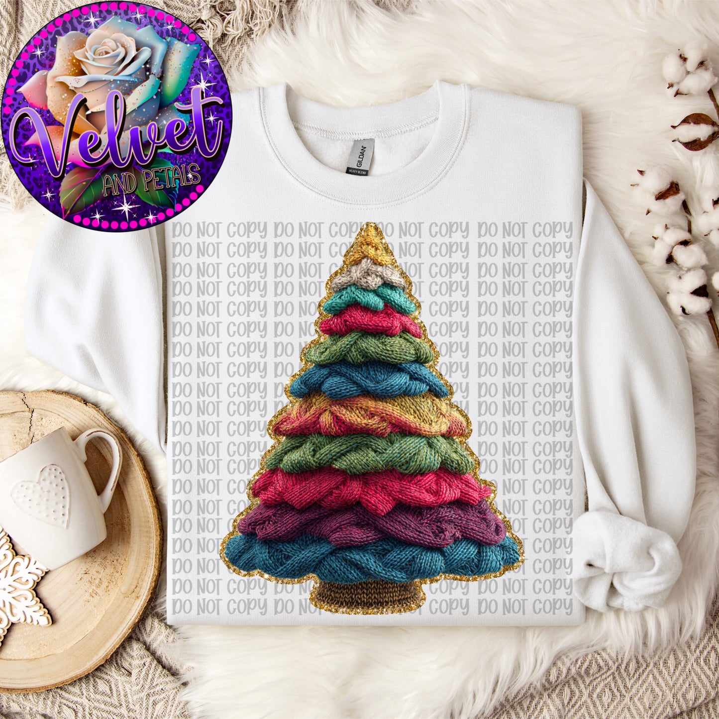 Faux Yarn Christmas Tree