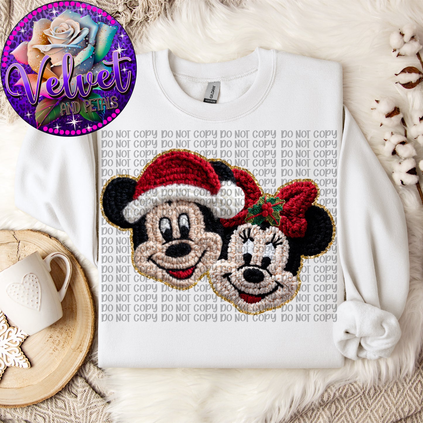 Faux Yarn Mouse Couple