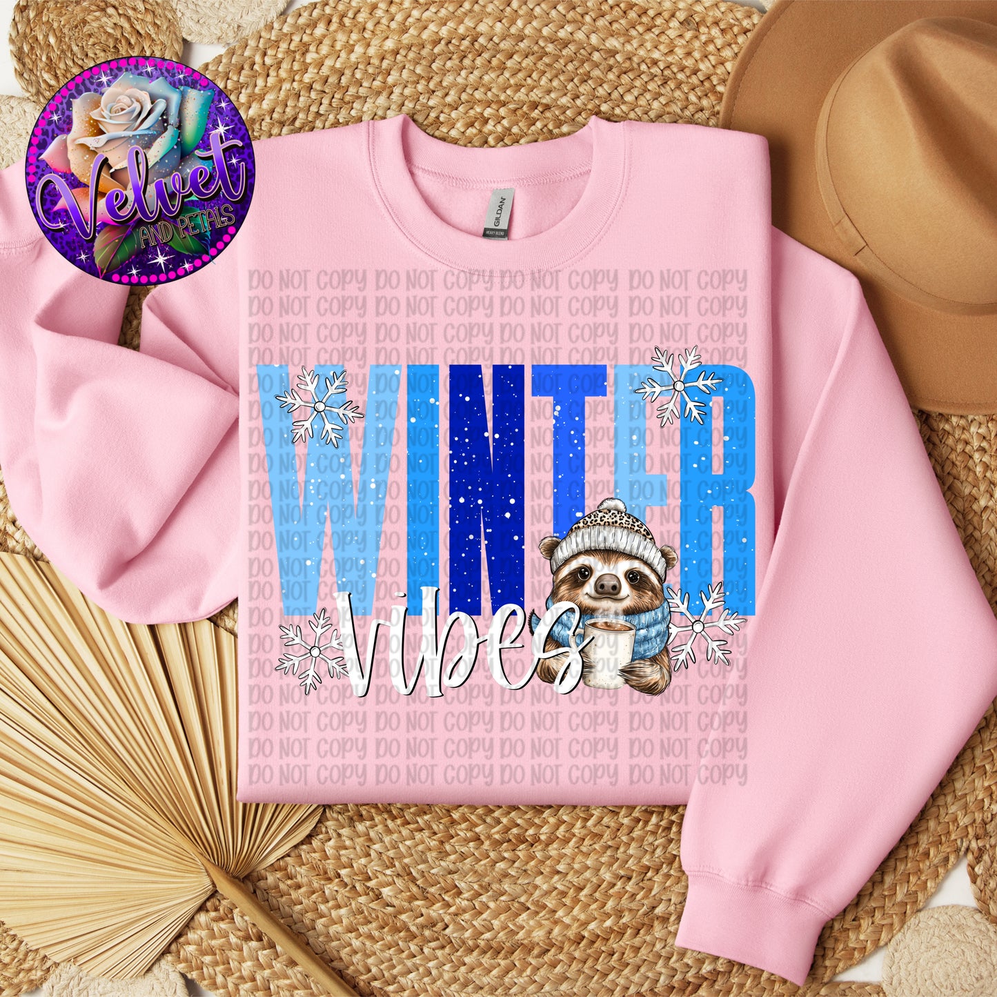 Blue Winter Vibes Sloth