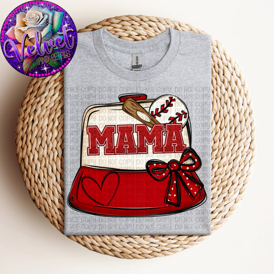 Baseball Mama Cap Red