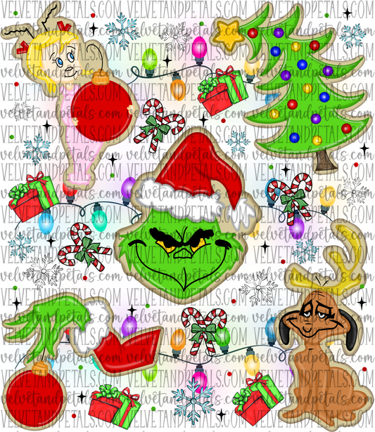 Grinch Cookie Collage