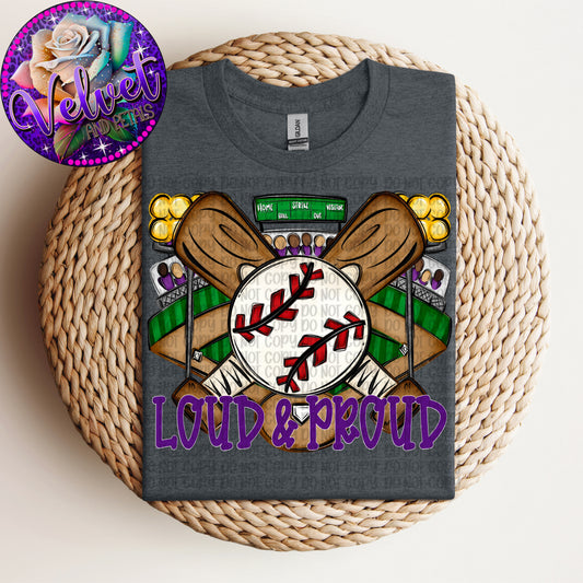 Loud & Proud Baseball Purple