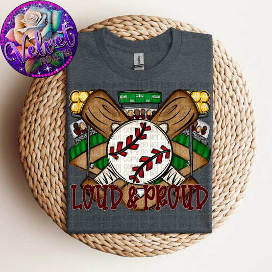 Loud & Proud Baseball Maroon