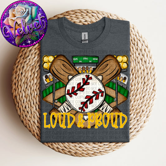 Loud & Proud Baseball Yellow