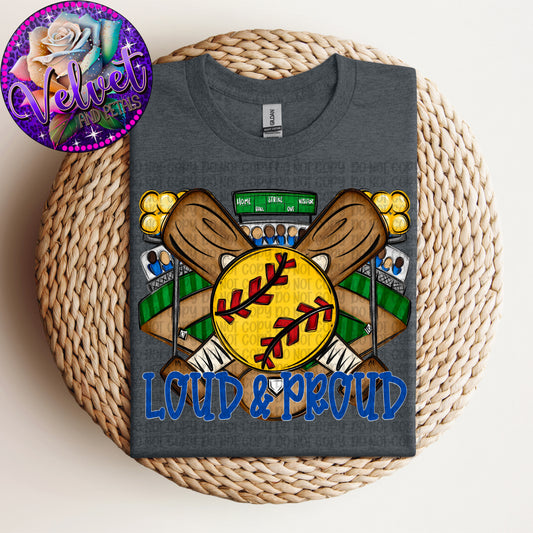 Loud & Proud Softball Blue