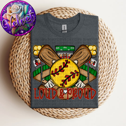 Loud & Proud Softball Red