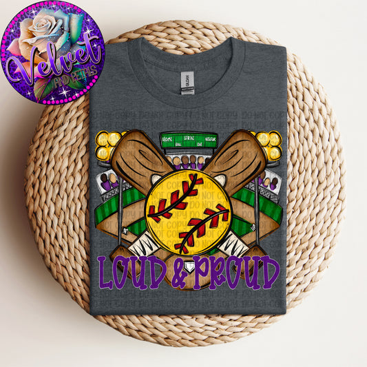 Loud & Proud Softball Purple