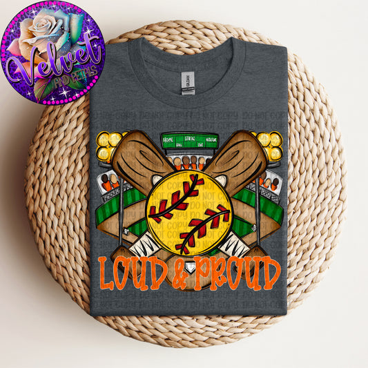 Loud & Proud Softball Orange