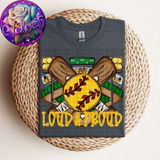 Loud & Proud Softball Yellow