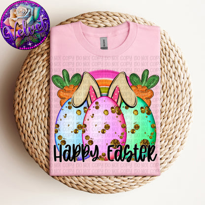 Happy Easter Eggs Black