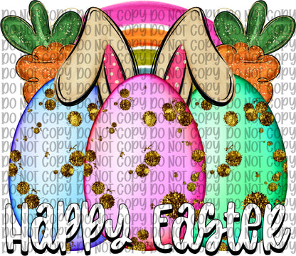 Happy Easter Eggs White
