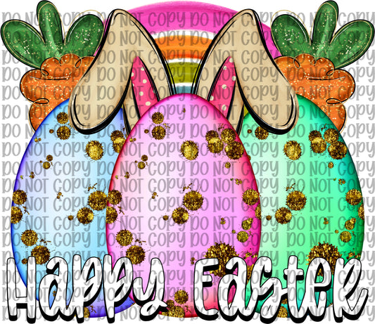 Happy Easter Eggs White