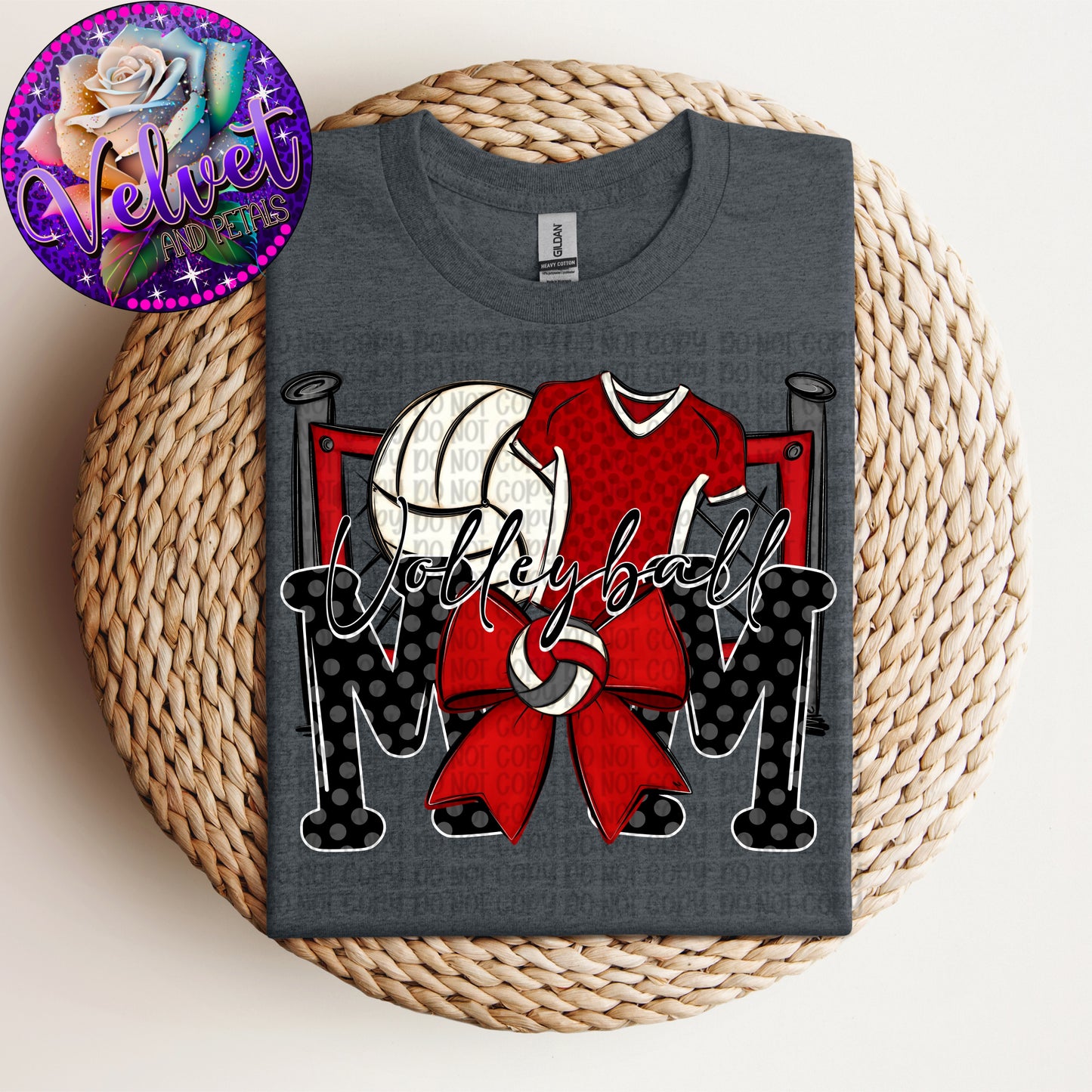 Volleyball Mom Red