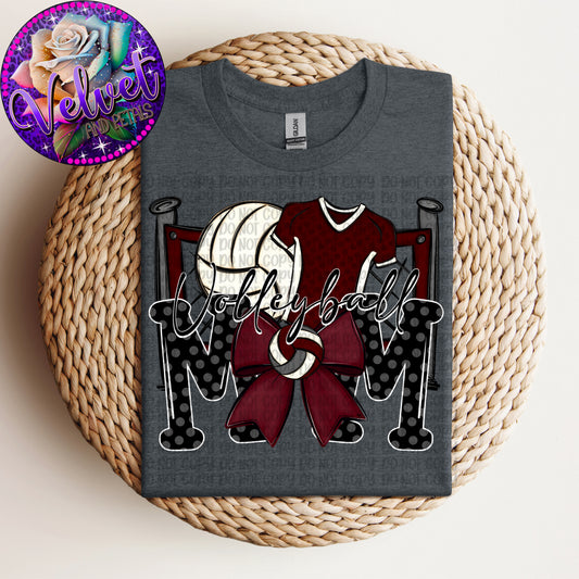 Volleyball Mom Maroon