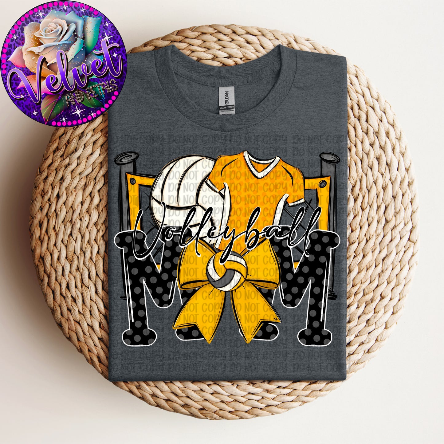 Volleyball Mom Yellow