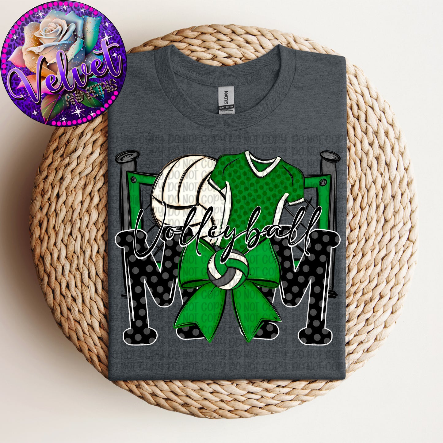 Volleyball Mom Green